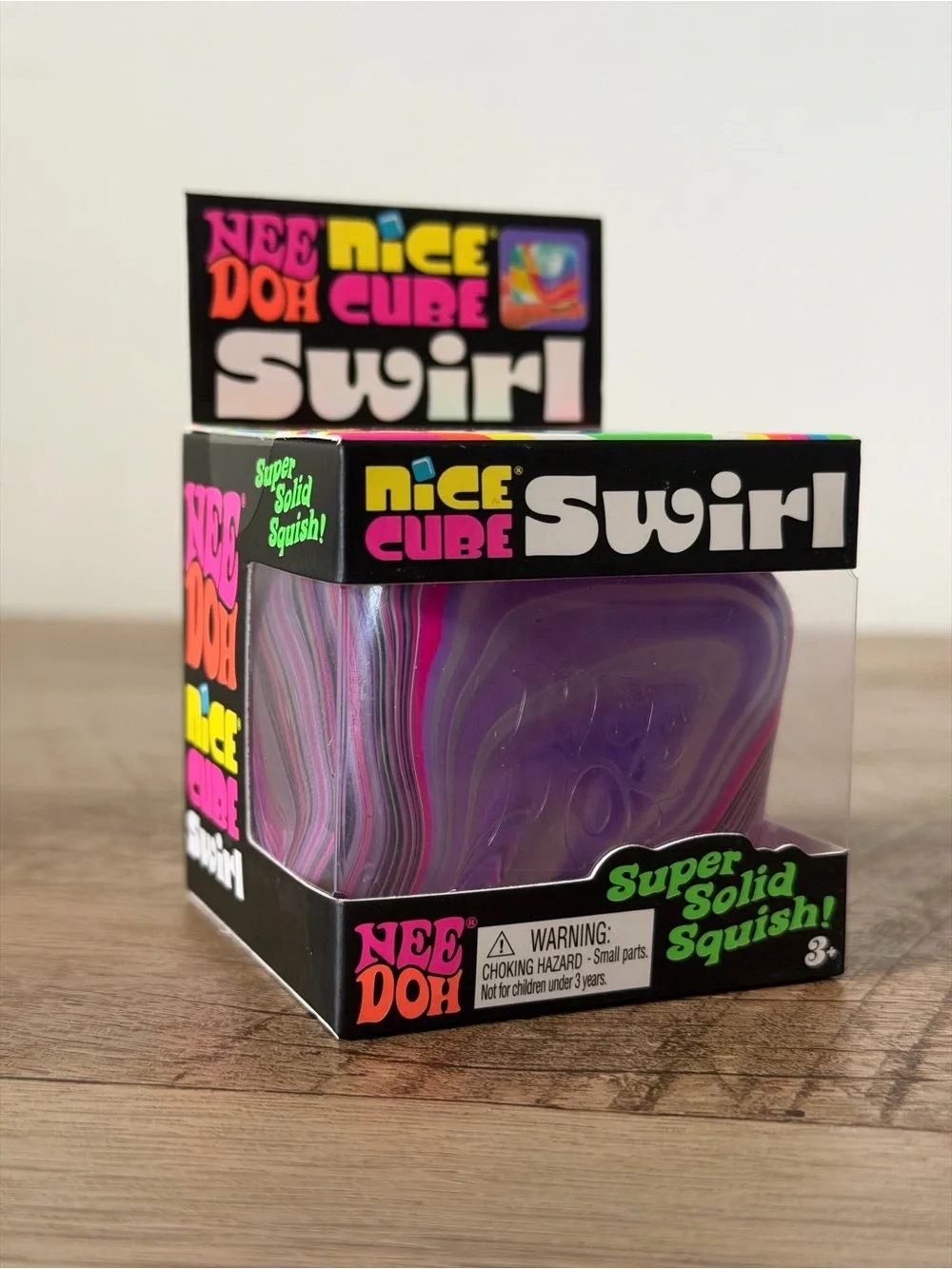 NWT Authentic NeeDoh Viral Nice Cube Swirl 2.25” Super Solid Squishy Fidget Toy